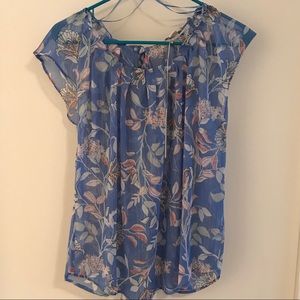 NWT LC Lauren Conrad Pleat Neck Blouse